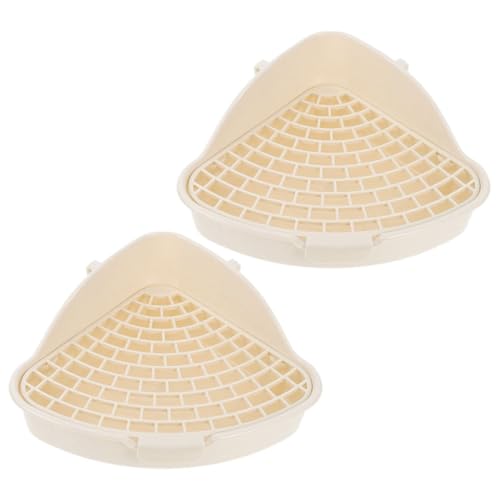 ibasenice 2 Stück Kaninchentoilette mit Hoher Kapazität Dreieckige Kleintier Toilette aus Langlebigem Material Auslaufsicher Platzsparend mit Feinmaschigem Sieb für Meerschweinchen und ibasenice 2 Stück Kaninchentoilette mit Hoher Kapazität Dreieckige Kleintier Toilette aus Langlebigem Material Auslaufsicher Platzsparend mit Feinmaschigem Sieb für Meerschweinchen und von ibasenice