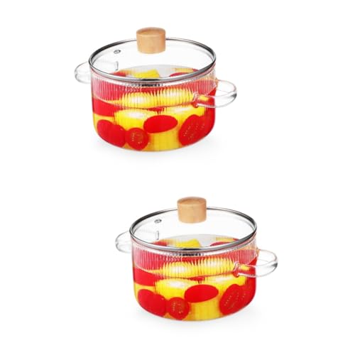 ibasenice 2 Stück Kochtopf mit Hitzebeständiger Suppentopf Borosilikatglas für Induktionsherde Doppelgriff für Vielseitig Einsetzbar zum Schmoren und Servieren ibasenice 2 Stück Kochtopf mit Hitzebeständiger Suppentopf Borosilikatglas für Induktionsherde Doppelgriff für Vielseitig Einsetzbar zum Schmoren und Servieren von ibasenice
