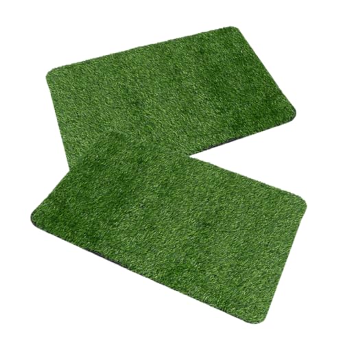 ibasenice 2 Stück Künstliche Gras Fußmatte Wetterfeste Türmatte für und Außen rutschfest Einfach zu Reinigen für Balkon Garten und Hauseingang von ibasenice