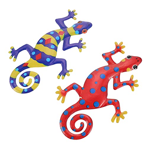 ibasenice 2 Stück Metall Gecko Wanddekoration Kreative Deko für Garten Flur oder Fenster Design Robustem Metall für Stilvolle Innenräume und Außenbereiche ibasenice 2 Stück Metall Gecko Wanddekoration Kreative Deko für Garten Flur oder Fenster Design Robustem Metall für Stilvolle Innenräume und Außenbereiche von ibasenice
