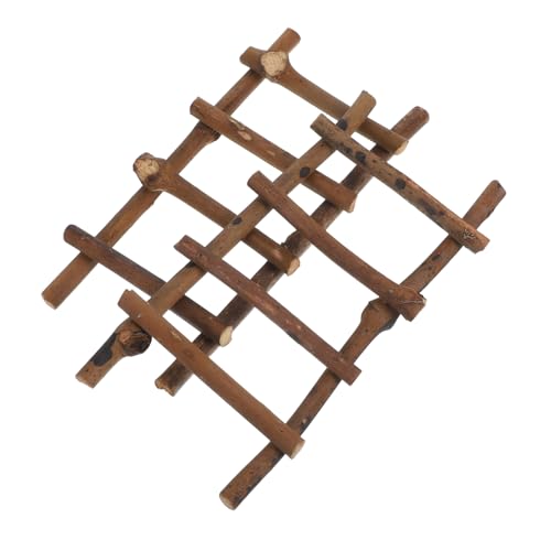 ibasenice 2 Stück Mikro-Landschaftsleiter Landschaftsrattanleiter Leiter für Puppenhaus Puppenhaus-Ornament Miniature Leiter Rattan-Deko Kleine Rattanmöbel Mini- -Rattanleiter Coffee von ibasenice
