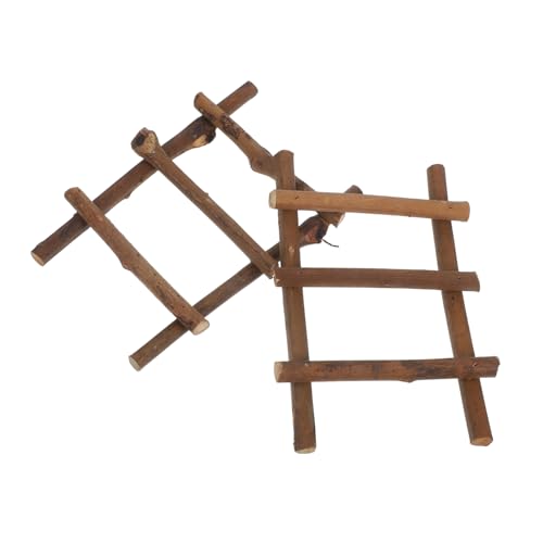 ibasenice 2 Stück Mikro-landschaftsleiter Leiter Für Puppenhaus Puppenhausleiter Puppenhaus-miniaturleiter Mini-leiterstütze Mini-trittleiter Miniaturleiter Für Feengarten Coffee Rattan von ibasenice