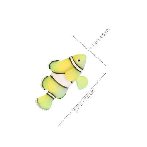 ibasenice 2 Stück Schwimmende Aquarium Deko Clownfische aus Kunststoff Realistische Künstliche Fische für Süß Salzwasser Lebensechte Unterwasserfiguren zur Aquarienlandschaft Gestaltung von ibasenice