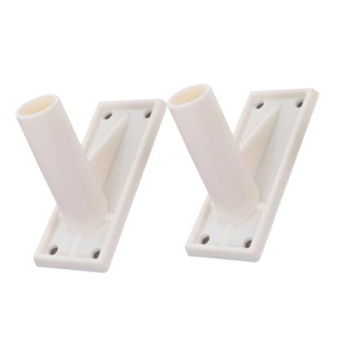 ibasenice 2stücke Fahnenmast-wandhalterung Selbstklebende Fahnenmasthalterung Für Hauswand Veranda Mit Stabiler Basis Und Müheloser Installation Optisch Ansprechend Weiß von ibasenice