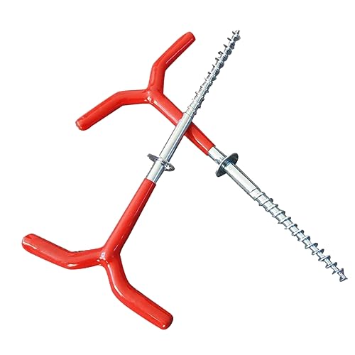 ibasenice 2 Stück Spiral Zeltpflöcke Camping Nägel für Angeltent und Winterzelt Leicht Wiederverwendbar für Outdoor Aktivitäten Windfest und Rostfrei von ibasenice