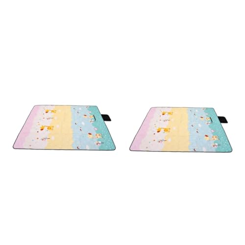 ibasenice 2 Stück Strand Tischset Outdoor-Decke wasserdichte Decke Picknickdecke Wasserdicht Erwachsene Picknickmatte Groß wasserdichte Picknickdecke Outdoor-campingmatte Matten Baumwolle von ibasenice