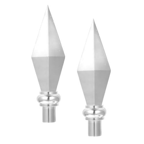 ibasenice 2 Stück Teiliges Fahnenmast Topper Silberner Aluminiumlegierung Dekorativer Fahnenstab Kopf mit Einfachem Design Leicht zu Installieren für Konferenz und Festtagsdekorationen ibasenice 2 Stück Teiliges Fahnenmast Topper Silberner Aluminiumlegierung Dekorativer Fahnenstab Kopf mit Einfachem Design Leicht zu Installieren für Konferenz und Festtagsdekorationen von ibasenice