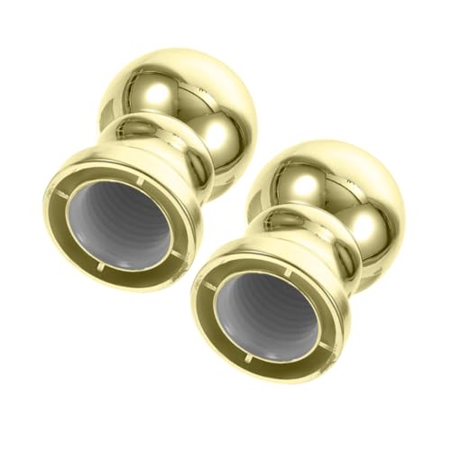 ibasenice 2 Stück Teiliges Flaggenmast Kugelkopf Robustem Leichter Kompakter Fahnenmast Ersatz Flaggenkopf Einfache Goldfarbener Flaggenstab Schmuck Dekorativ und Langlebig von ibasenice