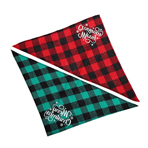ibasenice 2 Stück Weihnachtliche Hundedreieckstücher aus Atmungsaktivem Baumwollstoff Weihnachtliches Plaid Design Niedliche Haustierhalstücher Schutz vor Speichel für Festliche Partys und ibasenice 2 Stück Weihnachtliche Hundedreieckstücher aus Atmungsaktivem Baumwollstoff Weihnachtliches Plaid Design Niedliche Haustierhalstücher Schutz vor Speichel für Festliche Partys und von ibasenice