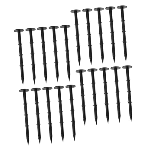 ibasenice 20 Stück Kunststoff Zeltheringe Windfest Robust Vielseitig für Camping Garten Rasen Outdoor Befestigung Bodenanker für Gras Dirt von ibasenice