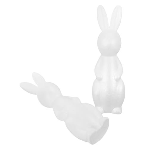 ibasenice 2stücke Schaumstoff-kaninchenform Zum Basteln Handgefertigte Modellierschäume Aus Weißem Polystyrol DIY-skulpturen Für Junge Mädchen Und Erwachsene Simulationskaninchen Als von ibasenice