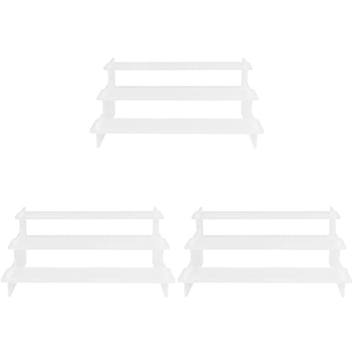 ibasenice 3 STK Verkaufsständer in Trapezform Gestell Zeigen Stand Zeigen Trapezförmiger Verkaufsständer Display-Organizer Regal Schmuckbehälter Vorratsbehälter Mehrschichtig Acryl Halterung von ibasenice