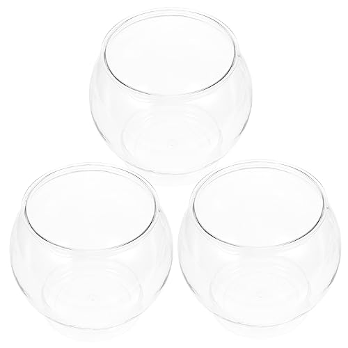 ibasenice 3 Stück Desktop Ziertank Goldfischglas Haushaltsfischtank Desktop Aquarium Desktop Fischtank Schreibtisch Fischtank Zuchtkugel Büro Fischtank Heimfischtank Das Haustier von ibasenice