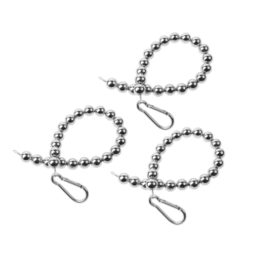 ibasenice 3 Stück Edelstahl Beaded Flagpole Retainer Ringe Robust Poliert Einfache Befestigung für Outdoor Fahnenmast Befestigung Langlebige Flaggenhalter Zubehör von ibasenice