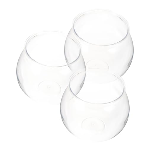 ibasenice 3 Stück Kleines Aquarium Auf Tisch Aquarien Fischglas Goldfischbecken Desktop Aquarium Fischschale Büro Schreibtisch Büro Schreibtisch Aquarium von ibasenice