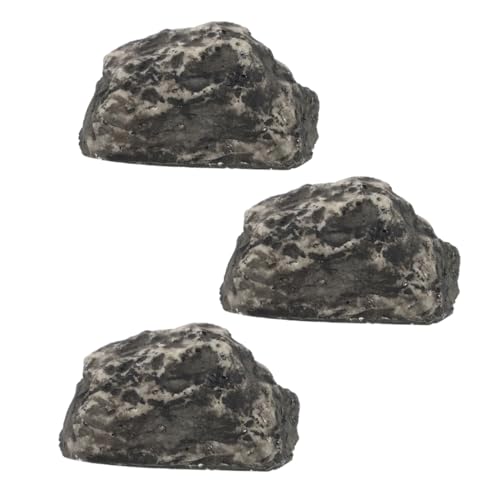 ibasenice 3 Stück Simulierter Schlüsselkasten Aus Stein Zuhause Rockt Versteckter Schlüsselfelsen Geldbehälter Verstecken Außenschlüsselversteck Schlüsselversteckgeräte Key-Hider-Rock Harz von ibasenice