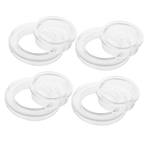 ibasenice 4 Sätze Transparente Schirmloch Ringe mit Kappen für Garten Tische Wind und Regenfest Flexibel und Zuverlässig zur Befestigung von Sonnenschirmen im Freien von ibasenice