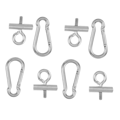 ibasenice 4 Sätze Witterungsbeständiges Edelstahl Sonnenschutz Zubehör mit Abnehmbaren Klammern und Schienenstoppern für Outdoor Sonnensegel Markisen und Garten Terrassen Nutzung von ibasenice