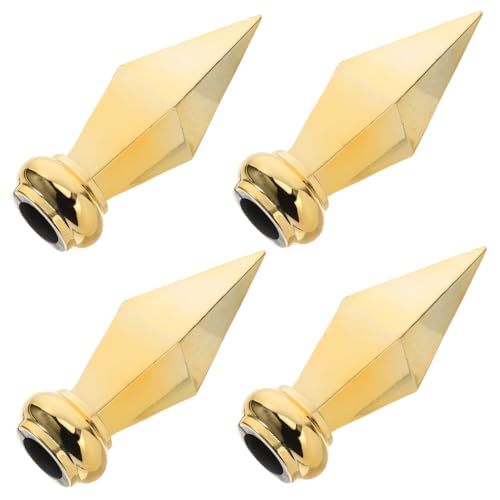 ibasenice 4 Stück Aluminium Flaggenmast Topper Goldene Fahnenkopfabdeckung für Garten und Veranstaltungen Design zu Installieren Vielseitig Einsetzbar von ibasenice
