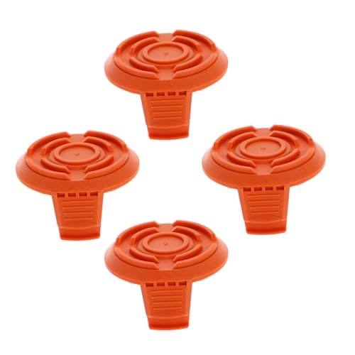 ibasenice 4 Stück Ersatz spulendeckel aus Robustem Abs für Rasentrimmer Kompatibel mit Worx Schützende Spulenkappen zur Verlängerung der Spulendauer Einfache Installation von ibasenice