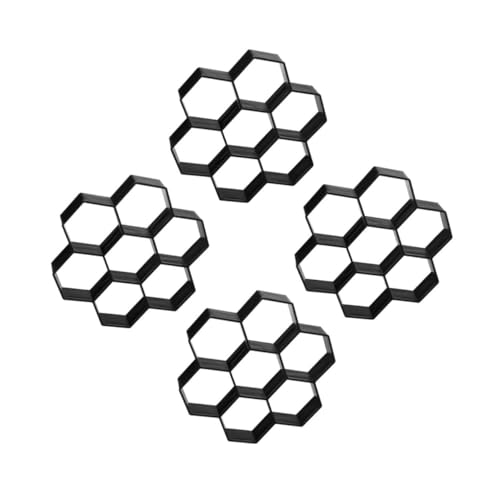 ibasenice 4 Stück Hexagon Pflasterform aus Kunststoff für Gartenwege Wiederverwendbare Gießform Dekorative Sechseckige Gehwegplatte Robuste DIY Bodenplatte für Garten und Terrasse von ibasenice