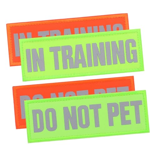 ibasenice 4 Stück Hundetrainingspatches Reflektierende Sicherheitspatches Reflektierende Geschirrpatches Erkennungsmarken „Nicht Streicheln“ Patches ibasenice 4 Stück Hundetrainingspatches Reflektierende Sicherheitspatches Reflektierende Geschirrpatches Erkennungsmarken „Nicht Streicheln“ Patches von ibasenice