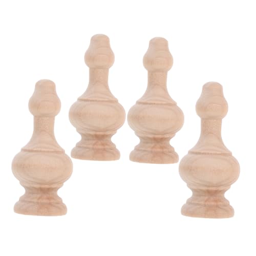 ibasenice Decor 4 Stück Massivholz Dekorative Baluster Für Wohnzimmer Und Esstisch von ibasenice