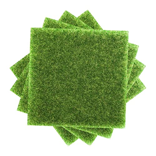 ibasenice 4 Stück Künstliche Grasmatte Dekorative Fake Turf Rasenmatte für und Außendekoration für Landschaftsbau Hochzeiten Miniaturgärten und von ibasenice
