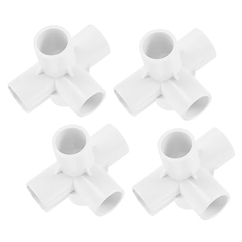 ibasenice 4 Stück PVC Verbindungsstück für Rohrsysteme für Gartenbewässerung Möbel und Gewächshaus Temperaturbeständig Uv Resistent Möbelqualität für Poolprodukte und Regalsysteme von ibasenice