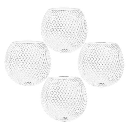 ibasenice 4 Stück Runde Metall Lampenschirme Rustikale Käfig Pendelleuchte für Deckenlampen Retro Wandlampenschirme Stilvolle Lichtabdeckungen für Esszimmer und Wohnräume von ibasenice