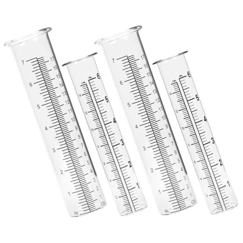 ibasenice 4 Stück Teiliges Glas Regenmesser Röhrchen mit Messskala Klare und Messröhrchen für Präzise Niederschlagsmessung im Garten und Outdoor Einsatz ibasenice 4 Stück Teiliges Glas Regenmesser Röhrchen mit Messskala Klare und Messröhrchen für Präzise Niederschlagsmessung im Garten und Outdoor Einsatz von ibasenice