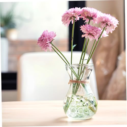 ibasenice 400stücke Glas Perle Marmor Klar Flach Für Vase Füllstoff Dekorativ Handwerk Aquarium Fisch Fels Tank Masse Flach Bastelarbeiten Tafelaufsatz von ibasenice