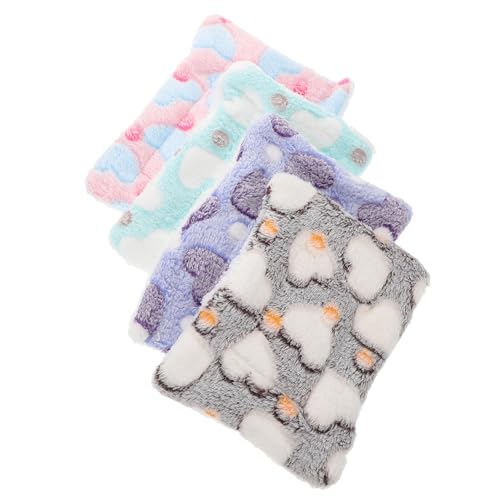 ibasenice Kleintier Schlafmatte Satz 4 Stücke Fleece Matratze für Kaninchen und Hamster Winter Warmunterlage Haustier Kissen für Couch und Reisen ibasenice Kleintier Schlafmatte Satz 4 Stücke Fleece Matratze für Kaninchen und Hamster Winter Warmunterlage Haustier Kissen für Couch und Reisen von ibasenice