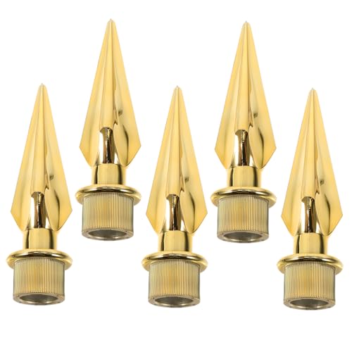 ibasenice 5 Stück Fahnenmast Spitze Kunststoff Goldfarbig Dekorative Spitze Flaggenmast Abschlussspitze für Vielseitig Einsetzbar Einfache Passend für Verschiedene Fahnenstangen ibasenice 5 Stück Fahnenmast Spitze Kunststoff Goldfarbig Dekorative Spitze Flaggenmast Abschlussspitze für Vielseitig Einsetzbar Einfache Passend für Verschiedene Fahnenstangen von ibasenice