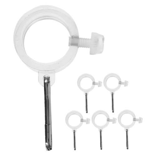 ibasenice 6 Stück Flag Pole Rings aus Langlebigem Pc Material Wetterfeste Flaggenhalter mit Stabilem Clip für Außen Windresistente Befestigung Einfache Zubehör für Fahnenmast von ibasenice