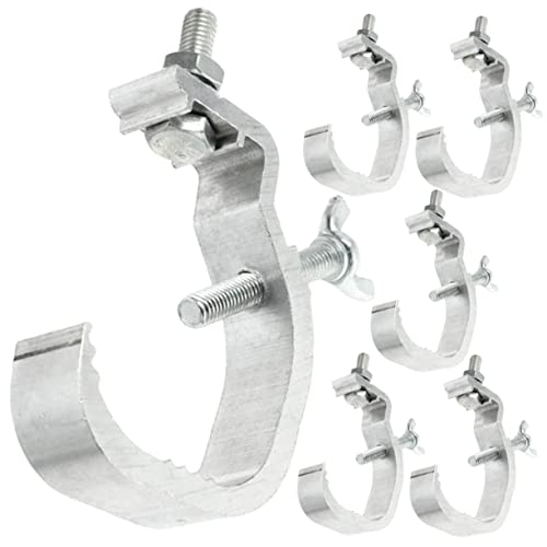 ibasenice 6 Stück Teiliges Aluminium Bühnenlicht Trägerhaken Rostfrei Einfache Montage Beweglicher Lampenhalter für Spot und Moving Head Beleuchtung Geeignet für Traverse von ibasenice