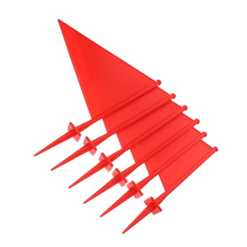 ibasenice 6 Stück Teiliges Markierungsfahnen für Rasen Bewässerungsflaggen mit Stabilem Stab Leuchtend Rote Dreiecksfahnen zum Garteneinsatz und Sprinklerkennzeichnung ibasenice 6 Stück Teiliges Markierungsfahnen für Rasen Bewässerungsflaggen mit Stabilem Stab Leuchtend Rote Dreiecksfahnen zum Garteneinsatz und Sprinklerkennzeichnung von ibasenice