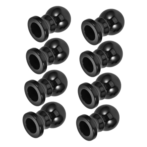 ibasenice 8 Stück Fahnenmast Kugelkopf Schwarz aus Witterungsbeständigem Abs Robustes Flaggenmast Zubehör mit Wetterfestem Dekokugel Design Einfach Montierbar für Innen Außenbereich von ibasenice