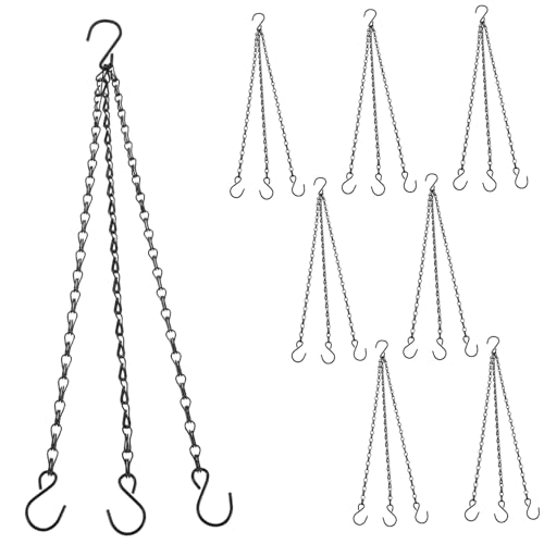 ibasenice 8 Stück Schwarze Metallkette mit Haken Teiliges für Blumentöpfe und Vogelhäuschen Robuste Aufhängeketten aus Eisen für Laternen Pflanzenhalter Vielseitig Einsetzbar und ibasenice 8 Stück Schwarze Metallkette mit Haken Teiliges für Blumentöpfe und Vogelhäuschen Robuste Aufhängeketten aus Eisen für Laternen Pflanzenhalter Vielseitig Einsetzbar und von ibasenice