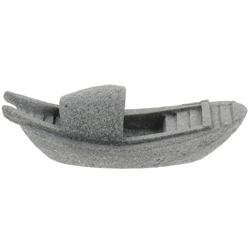 ibasenice Aquarium Deko Boot Bonsai Ornament Naturgetreue Steinlandschaft Kompakt für Fischbecken Vielseitig Einsetzbar als Teich Aquarienzubehör Lebensechte Miniatur für Stimmungsvolle von ibasenice