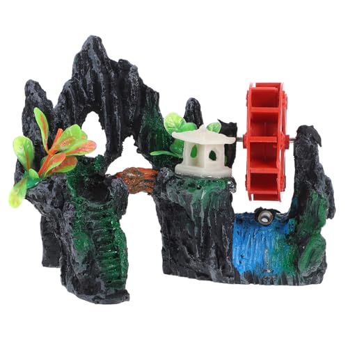 ibasenice Aquarium Ornament Wasserrad aus Sicherem Resin Langlebig und Farbbeständig Dekoratives Felsdesign für Fischbecken und Schreibtisch Natürliche Unterwasserlandschaft ibasenice Aquarium Ornament Wasserrad aus Sicherem Resin Langlebig und Farbbeständig Dekoratives Felsdesign für Fischbecken und Schreibtisch Natürliche Unterwasserlandschaft von ibasenice