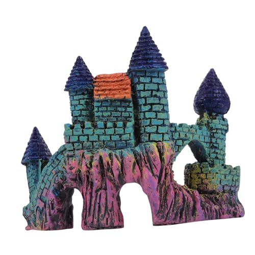 ibasenice Aquarium Schloss Deko aus Robustem Harz mit Versteckfunktion Dekoratives Ornament für Süßwasser Kleines Handgefertigtes Castle für Fischbecken und Unterwasserlandschaften ibasenice Aquarium Schloss Deko aus Robustem Harz mit Versteckfunktion Dekoratives Ornament für Süßwasser Kleines Handgefertigtes Castle für Fischbecken und Unterwasserlandschaften von ibasenice