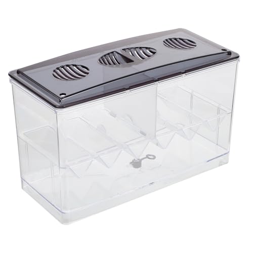 ibasenice Aquarium Zuchtbox mit Abnehmbarer Trennwand Transparente Mehrkammer Isolierbox Multifunktionale Aufzucht Inkubationsbox Geeignet für Aquarien und Fischzucht von ibasenice