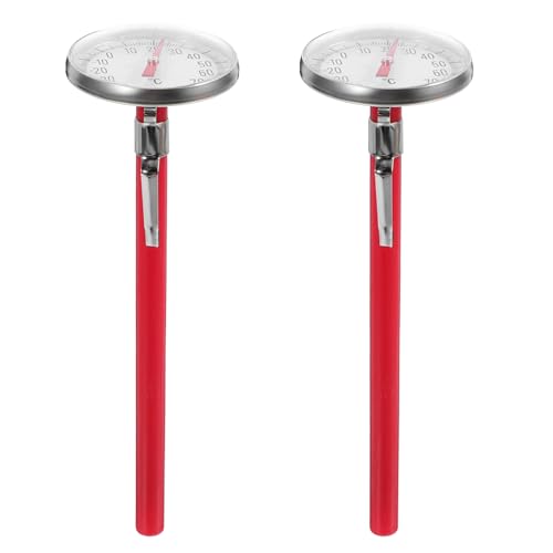 ibasenice Auto-Innendekoration Uhrform Mechanisches Thermometer Styling-Innenzubehör Für Die Autodekoration (Rot) von ibasenice