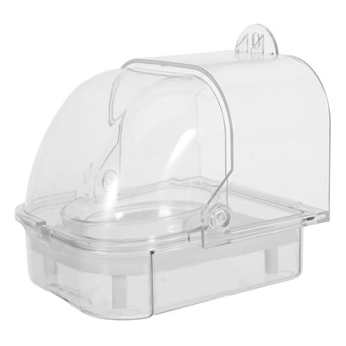 ibasenice Automatischer Hängefutterspender mit Wassernapf Transparente Aufbewahrungslösung für Wellensittiche und Kleine Spill Resistant Reinigen von ibasenice