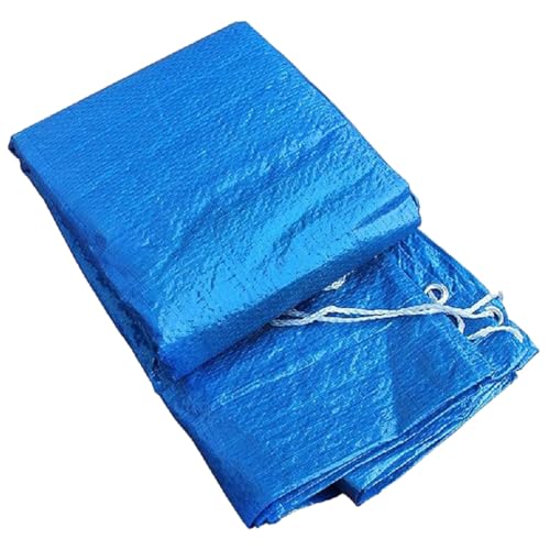 ibasenice Blauer PE Poolabdeckplane Wasserabweisend UV beständig Wärmeisolierend Faltbar Staubschutz und Regenschutz für Aufblasbare und Rahmenpools Geeignet von ibasenice