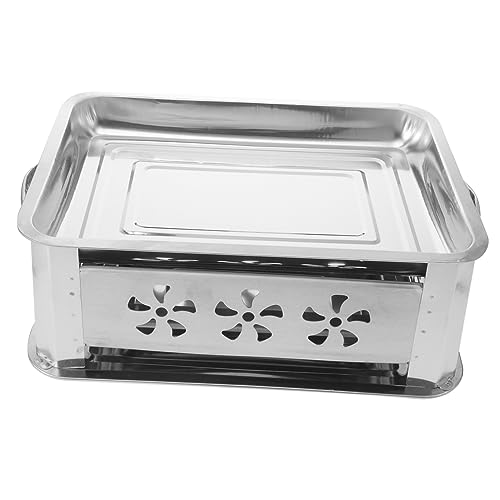 ibasenice Buffet Wärmer mit Passendem Tray Rechteckige Servierplatte für Buffet Grill Catering für Hochzeiten Partys und Veranstaltungen von ibasenice