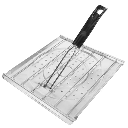 ibasenice Camping Toaster mit Faltbarem Griff Grillplatte für Brot Fisch und Gemüse für Outdoor Kochen Reisen und Camping Silber von ibasenice