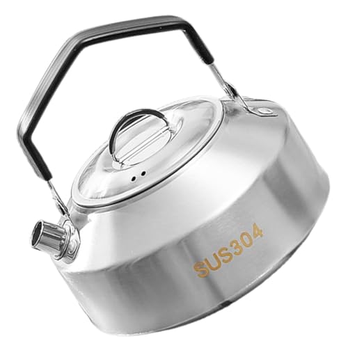 ibasenice Camping Wasserkocher Tragbarer Teekessel für Outdoor Klappbar und Robust für Tee Kaffee und Milch mit Ergonomischem Griff und Großer Kapazität von ibasenice