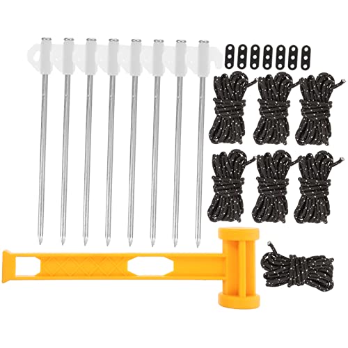 ibasenice Camping Zeltheringe mit Robusten Windfesten Zeltnägeln aus Korrosionsbeständigem Material Breiter Bodenauflage für Festen Halt Abspannseile für Outdoor Zelt Vorzelt und Pavillon ibasenice Camping Zeltheringe mit Robusten Windfesten Zeltnägeln aus Korrosionsbeständigem Material Breiter Bodenauflage für Festen Halt Abspannseile für Outdoor Zelt Vorzelt und Pavillon von ibasenice